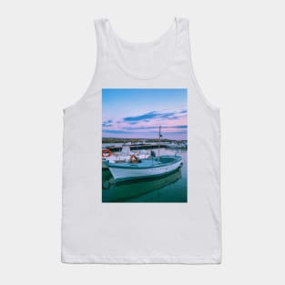 Summer Sunset Seaport Boats Italy Tank Top